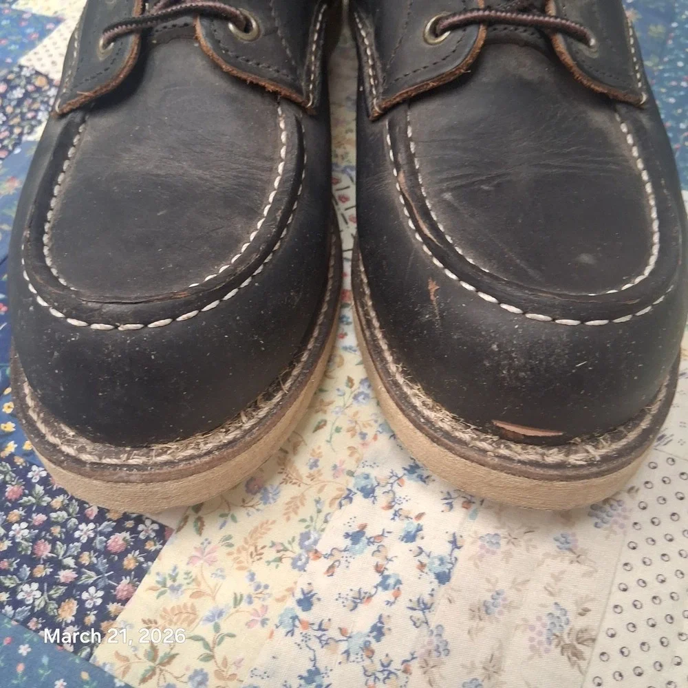 Redwing 8849 Classic Black Prairie Leather‎ Moc Toe 6